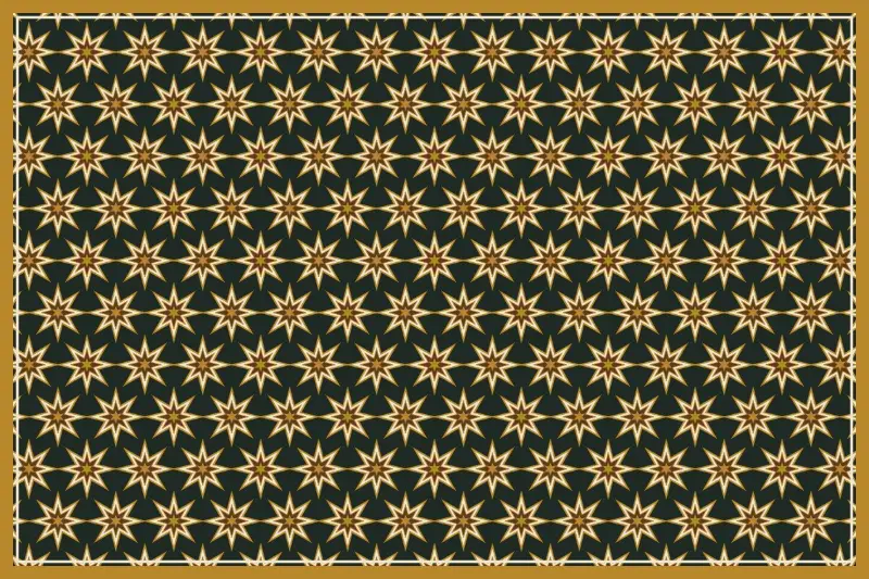 الگوی هندسی ستاره هشت‌پر در خاتم کاری
